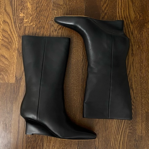 VINCE Beverly Mid Calf Wedge Boots - Picture 9 of 11